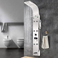 Panneau de douche multifonctionnel en acier inoxydable pour salle de bain, vente chaude