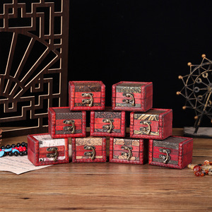 Chinese Style Retro Wooden Storage Box Small Square Jewelry Gift Box For <b>Desk</b> Living Room Bedroom Decorative Box - Product Image 3
