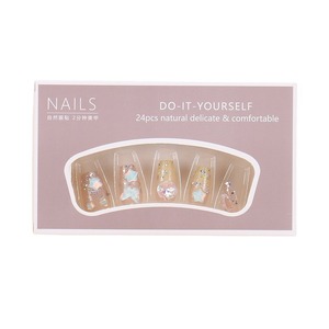 TikTok vente chaude à la main portable Ins Sweet Style ongles autocollants étoile papillon étudiant faux ongles détachables - Product Image 5