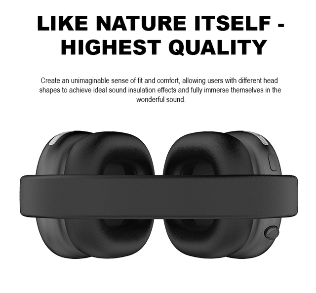 Hot Sale Leather Gaming Headphones 40mm Drivers 3D Surround Audio Active Noise Cancellation Travel Mobile Phone Audiophile
