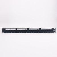 Panel Patch Ethernet Cat5e Kualitas Tinggi 24Port Rj45 UTP Unshielded Keystone Jack Panel