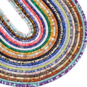 2*4MM Natural <span class=keywords><strong>semipreciosa</strong></span> plana redonda <span class=keywords><strong>piedra</strong></span> preciosa disco rueda en forma de Rondelle espaciador <span class=keywords><strong>piedra</strong></span> cuentas piedras para la fabricación de joyas - Product Image 2