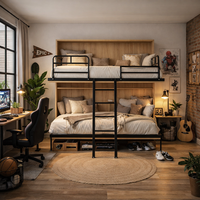 Lit superposé invisible pour petits appartements, lit mural double multifonctionnel, lit pliant Murphy pour enfants