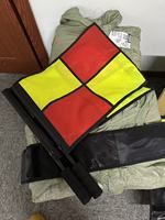 Drapeau d'arbitre de football avec sac Le drapeau de patrouille d'arbitre de football Match de sport Drapeaux de juge de ligne Équipement d'arbitre