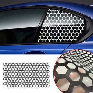 Calcomanías universales <span class=keywords><strong>para</strong></span> ventana lateral trasera de panal, 2 uds., impresión UV, pegatinas embellecedoras de cristal <span class=keywords><strong>para</strong></span> coche, accesorios gráficos <span class=keywords><strong>exteriores</strong></span> <span class=keywords><strong>para</strong></span> sedán SUV - Product Image 2