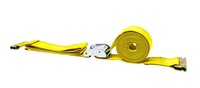 Sangle à cliquet en polyester E-Track de 2''x16ft, marque DHR, personnalisée, pour fixation de cargaison de remorque, résistance à la rupture de 4400lbs, vente en gros usine