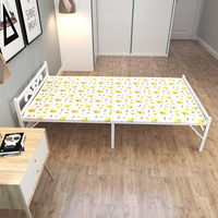 Lit pliant en métal au design minimaliste moderne pour appartement compact et location – Cadre en fer au design compact