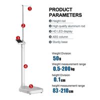 Nouvelle balance connectée multifonctionnelle à ultrasons pour la mesure de la taille, du poids et de la graisse corporelle, avec calcul de l'IMC, capacité 200 kg, pour adultes, compatible application.
