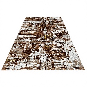 Polyester Plush Shaggy 3mm High Machine-Made Modern Style Area Rugs Adiva Carpet Stain Resistant Puzzle Pattern <b>Square</b> Shape - Product Image 1