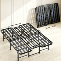 Cadre de lit en métal pliable taille Queen, aucun sommier tapissier nécessaire, cadre de lit plateforme en acier portable en gros