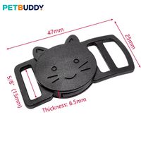Collier pour chat en paracorde avec boucle de sécurité incurvée en plastique en forme de tête de chat