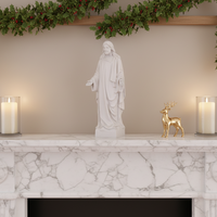 Statue d'ange Jésus en résine unique, faite à la main, sculpture religieuse, couleur personnalisable, figurine catholique pour la décoration de la maison et les cadeaux de fêtes