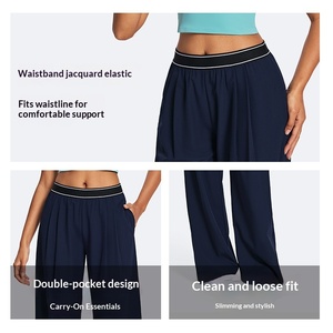 <span class=keywords><strong>Pantaloni</strong></span> Yoga Donna Personalizzabili a Gamba Larga <span class=keywords><strong>con</strong></span> Fascia <span class=keywords><strong>in</strong></span> <span class=keywords><strong>Vita</strong></span> a Righe, <span class=keywords><strong>Pantaloni</strong></span> Sportivi Larghi Traspiranti per Allenamento, Vendita all'Ingrosso - Product Image 3