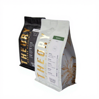 YOUYI OEM Personnalisé Sac d'emballage en plastique kraft écologique à huit soudures latérales, motif café couleur intégrale, haute qualité pour le stockage des grains de café et l'utilisation alimentaire