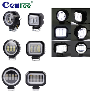Faro LED Cuadrado de 4 Pulgadas y 40W con Anillo Halo, Proyector <span class=keywords><strong>Bi</strong></span>-LED, Luz de Conducción, Nuevos Accesorios de Lámparas para Auto, Luz de Trabajo para Vehículo - Product Image 1