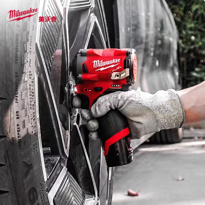 Оптовая продажа, безщеточный компактный 1/2 гаечный ключ Milwaukees M12, перезаряжаемый пневматический ключ, промышленные модели FIWF12-0C0