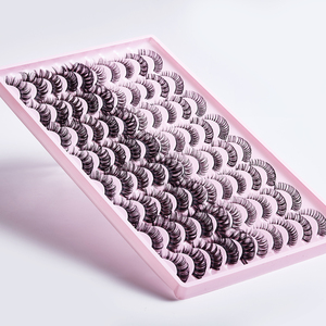 Fournitures de faux cils de maquillage, cils naturels vaporeux et volumineux, faux cils, paquet de 40 paires, cils en bande moelleux et russes, vente en gros - Product Image 4