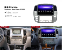 Autoradio tactile Android 13,3 pouces pour Toyota Land Cruiser LC100 2003-2007 Navigation GPS Lecteur multimédia vidéo