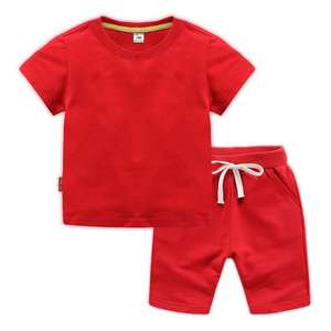 Conyson 2026 Completi Estivi in Cotone Tinta Unita per Bambini, Set Personalizzati di Magliette e Pantaloncini per Ragazzi dai 4 ai 12 Anni - Product Image 5