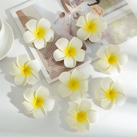 Fleurs artificielles réalistes en mousse PE Plumeria pour accessoires de cheveux de mariée, fournitures de bricolage, coiffure florale