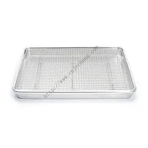 비 스틱 bakeware 세트 베이커리 도구-스테인레스 스틸 냉각 랙이있는 알루미늄 시트 팬