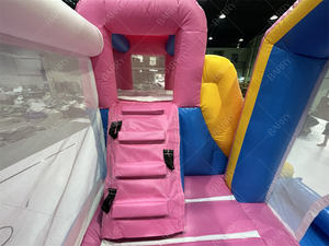 Château de rebond gonflable nouveau design videur de saut plein d'entrain dessin animé videur Combo gonflable pour enfants avec toboggan - Product Image 5