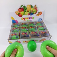 Boîte Mystère TPR Citron à Presser, Jouet Anti-Stress Rempli de Blocs de Construction, Fruits Simulés, Jouet Sensoriel Squishy pour Enfants