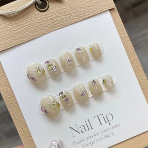 Design #733 Gros Acrylique 3D Strass <span class=keywords><strong>Faux</strong></span> <span class=keywords><strong>Ongles</strong></span> Amovible Presse sur <span class=keywords><strong>Ongles</strong></span> Pour La Décoration Des Doigts - Product Image 1