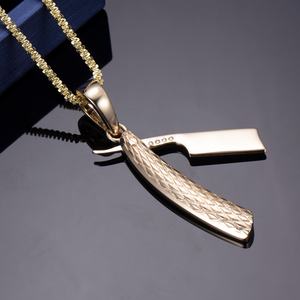 Pendentif en or jaune 14 carats Messi Jewelry, décoration avec un style vintage classique de haute qualité, pendentif en or massif - Product Image 4