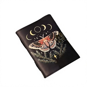 NEW ERA Carnet de sorts et journal des ombres vierge, avec fermoir, en cuir fait main vintage, couverture rigide, papier écologique, reliure cousue, cadeau - Product Image 1