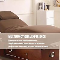 Table de massage électrique moderne couleur café à 4 moteurs avec réglage chauffant – Lit d'esthétique, lit de spa, lit de beauté pour salon, lit pour extensions de cils