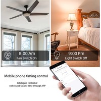 Ventilador Tuya del Reino Unido y La UE y 4 Gang Light Smart WiFi Voice Control remoto Switch Panel de vidrio Funciona con Google Home Alexa