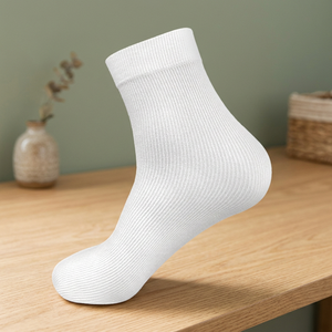Chaussettes jetables de salle blanche de haute qualité, chaussettes standard mi-mollet, accessoire vestimentaire fabriqué en Corée - Product Image 3