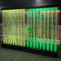 Lampe à bulles d'eau en acrylique à lumière LED colorée changeante, décoration murale de fond de scène de mariage