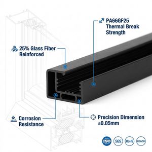Energy-saving PA66GF25 I-Shape 18mm Thermal Break <b>Strip</b> for Aluminum FXstem Windows in Middle East Compliant Polyamide Profile - Product Image 1