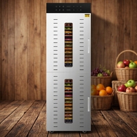 Déshydrateur alimentaire électrique commercial en acier inoxydable à 32 couches et 2 compartiments pour fruits et légumes avec économie d'énergie