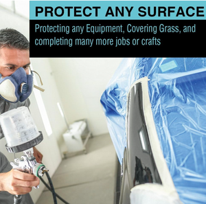 Rollo de Lámina Plástica Protectora para Enmascarar de 16 pies x 350 pies, Color Azul, Pintable, 8 Micras, 0.3 Mil, Película Protectora para Enmascarar - Product Image 6