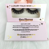 Boîte à cils personnalisée avec logo, coffret d'emballage en papier pour faux cils, vente en gros, B1191-1