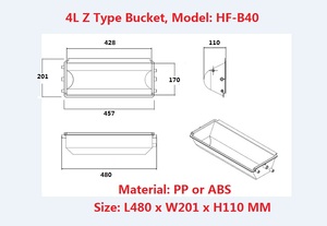Tolva de plástico 4L, tipo Z Tolva de ascensor - Product Image 6