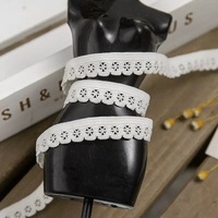 Bande élastique picot en nylon/spandex haute élasticité de 1 cm, résistante à l'usure, pour sous-vêtements et sangles de vêtements