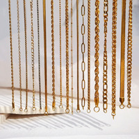 Non Tarnish PVD 18k Plaqué Or Serpent Chaîne Collier Bijoux De Mode Hommes Cubain Lien Trombone Chaînes En Acier Inoxydable En Gros