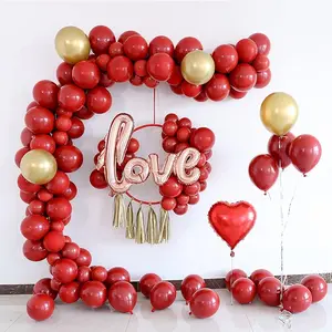 New hot design 12inch pomegranate red latex balloon ruby balloon wedding party heart balloon latex decoration