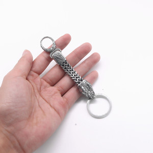 Stainless Steel Snake Head Keychain Carabiner Handmade <b>Metal</b> <b>Key</b> <b>Chain</b> Irregular Shape Gift For Couples Colleagues Friends - Product Image 4
