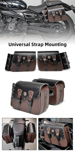 Accessoires de moto, sacoche de selle de moto, paire de sacoches latérales, ajustement universel, Cruiser Touring, boîte de rangement, Davidson - Product Image 5