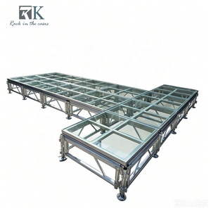 เวทีกระจกทนทาน ปรับระดับความสูงได้ สำหรับงานแต่งงาน - Product Image 3
