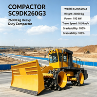 Compacteur de déchets de 26 tonnes à roues dentées solides, direct usine, vitesse de déplacement de 10,9 km/h, capacité de franchissement de pente à 100 %