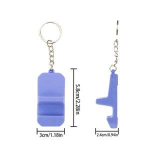 Wholesale Portable Mini Silicone Mobile Phone Holder with Key Ring Desktop Lazy <b>Bracket</b> Decorative Ornaments Smartphone Stand - Product Image 3