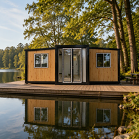 Maison préfabriquée en conteneur avec panneaux isolants pour ferme, camping, resort, villa, hébergement et location, ou usage professionnel.