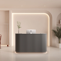 Comptoir de Caisse Moderne pour Petite Clinique, Bureau de Réception Rose pour Salon de Beauté, Caisse de Boutique, Guichet d'Accueil