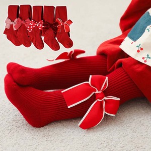 New Spring Autumn Fashion Baby Kid <strong>Girl</strong> Stockings Red Bow Combed Cotton Pantyhose for <strong>Girls</strong> Elastic <strong>Christmas</strong> Socks Kids <strong>Tights</strong> - Product Image 1